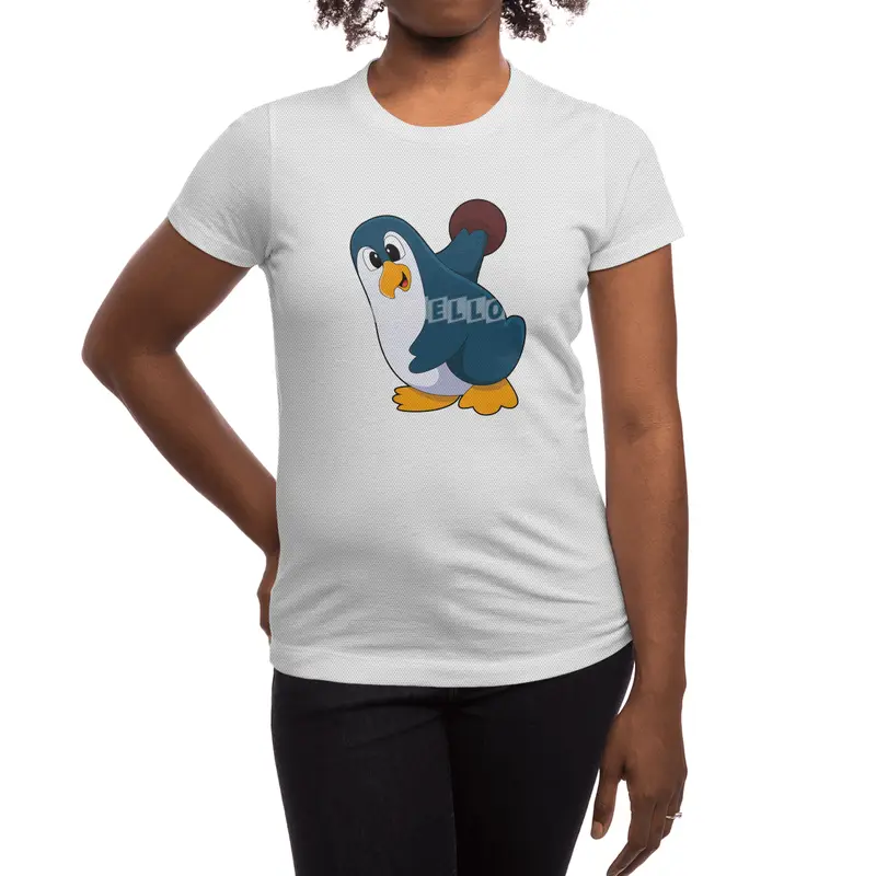 Penguin at Bowling with Bowling ball Spor T-Shirt