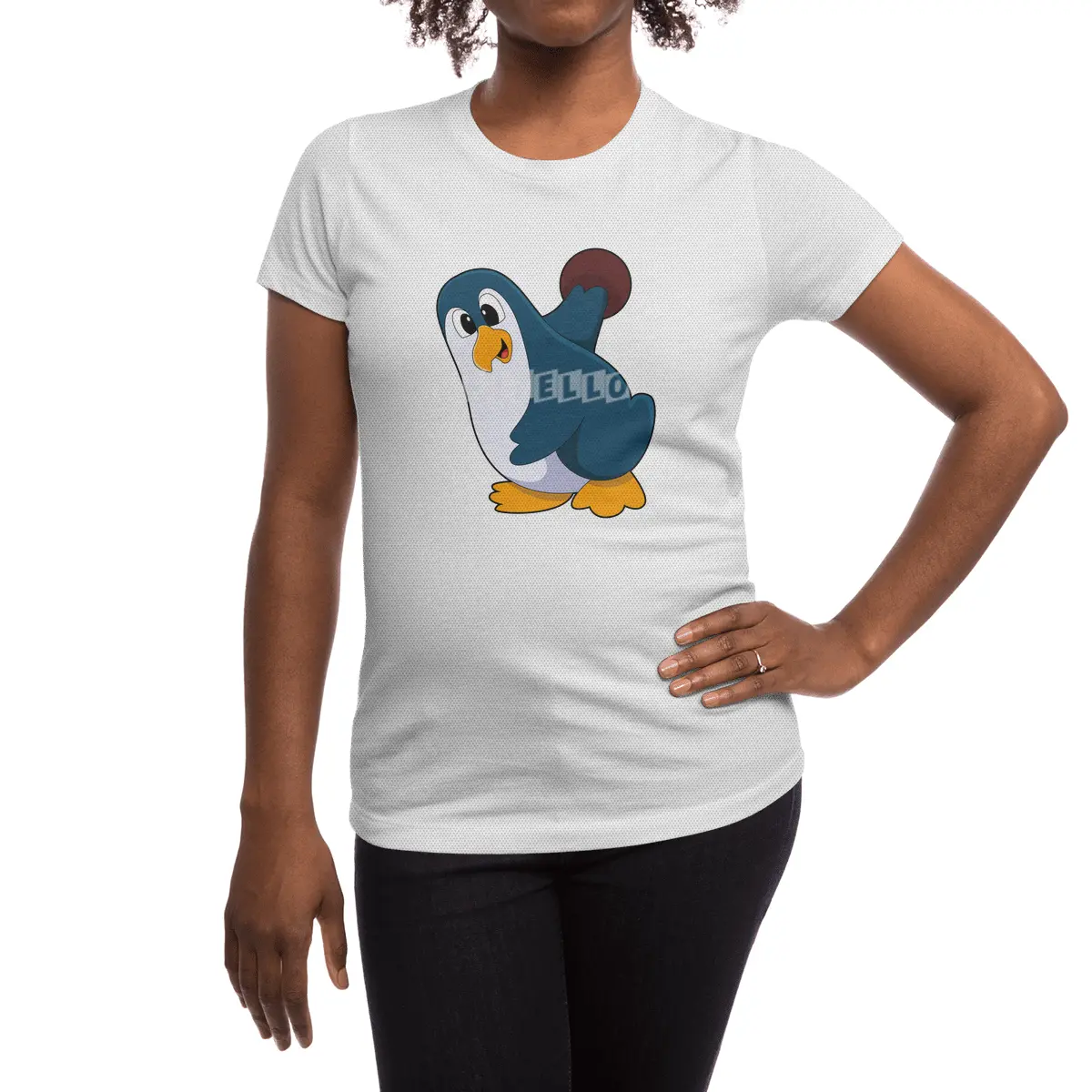 Penguin at Bowling with Bowling ball Spor T-Shirt