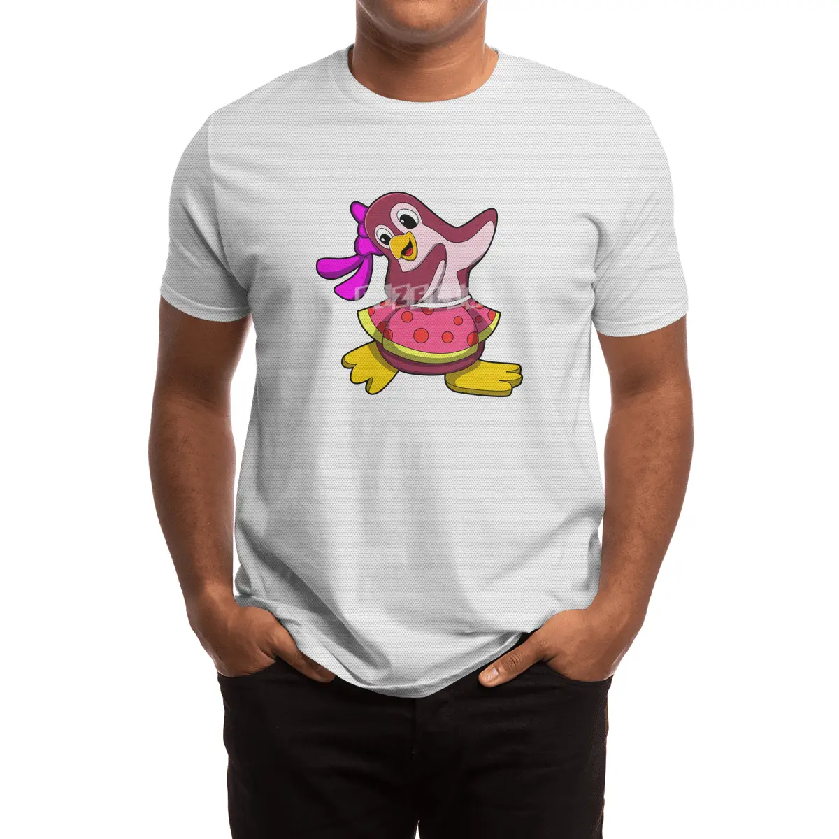 Penguin at Dance with Skirt Spor T-Shirt