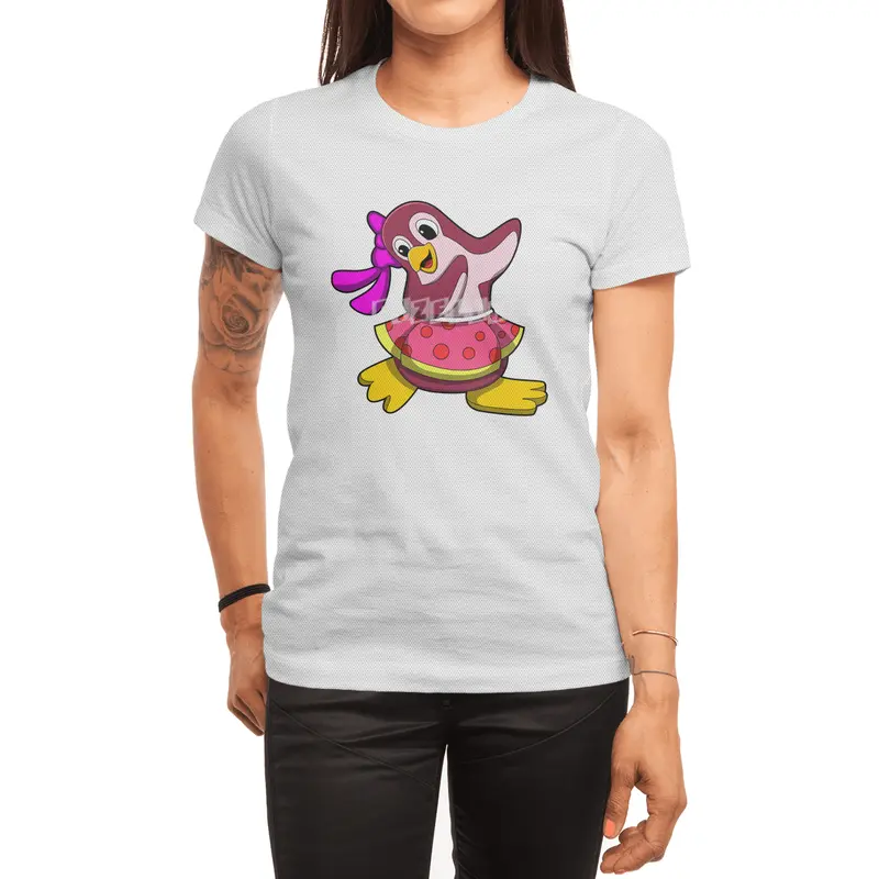 Penguin at Dance with Skirt Spor T-Shirt