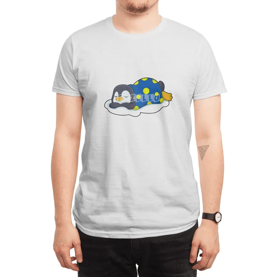 Penguin at Sleeping with Blanket Spor T-Shirt