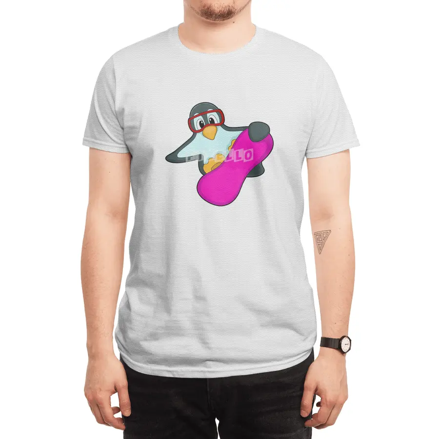 Penguin at Snowboard Sports & Ski goggles Spor T-Shirt