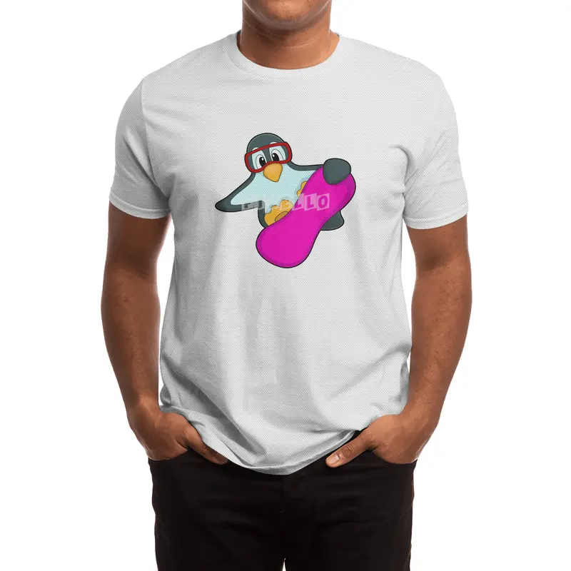 Penguin at Snowboard Sports & Ski goggles Spor T-Shirt
