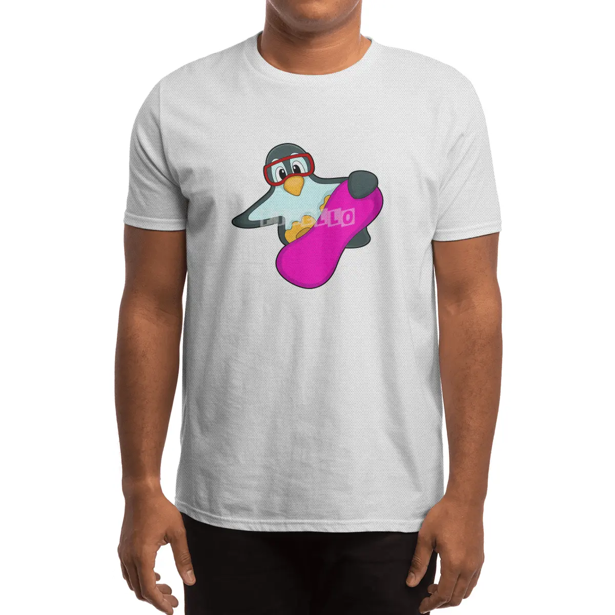Penguin at Snowboard Sports & Ski goggles Spor T-Shirt