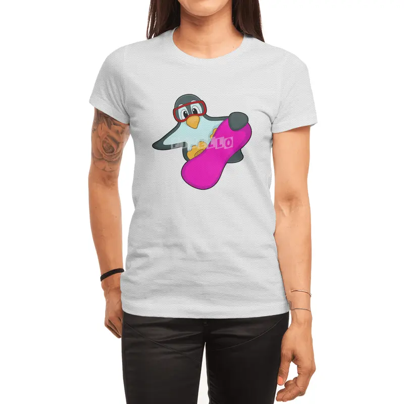 Penguin at Snowboard Sports & Ski goggles Spor T-Shirt