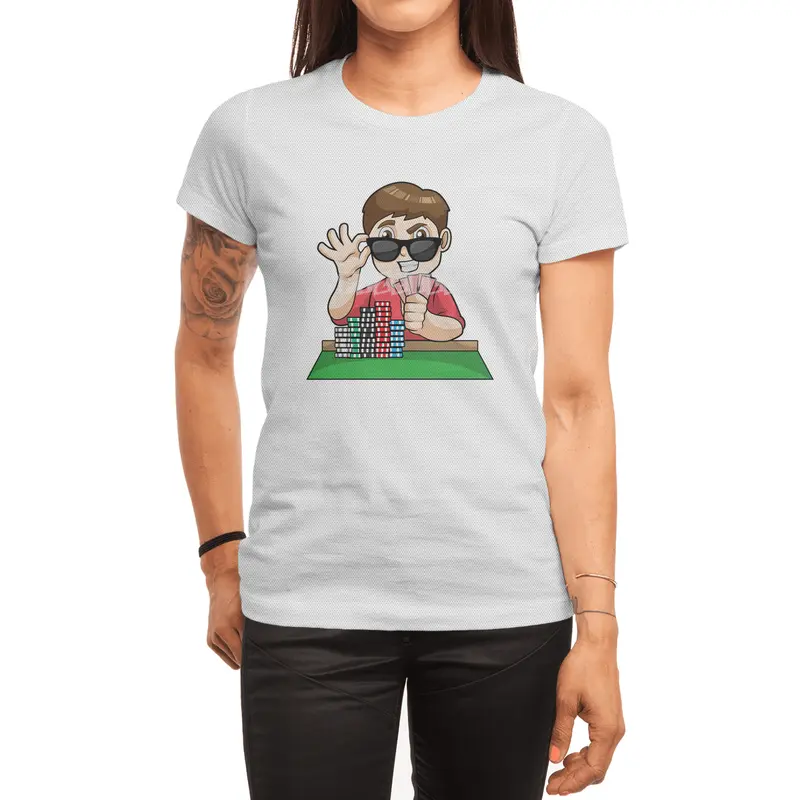 Poker player at Poker with Sunglasses Spor T-Shirt