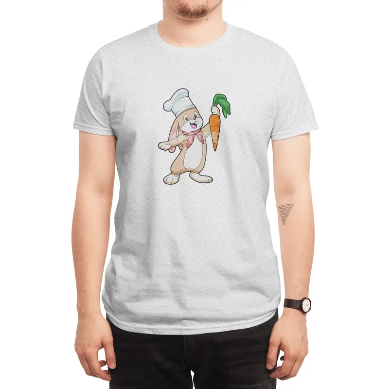 Rabbit as Cook with Carrot Spor T-Shirt
