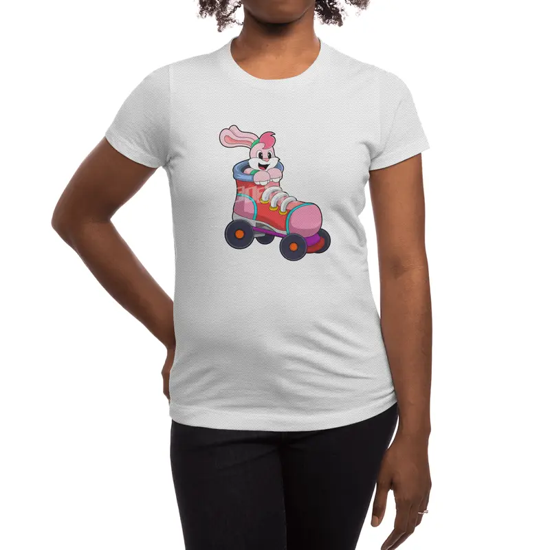 Rabbit as Inline Skater with Inline Skates Spor T-Shirt