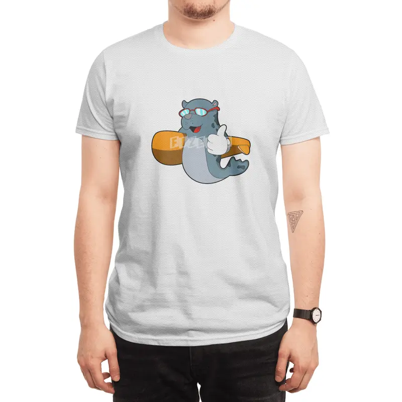 Seal as Surfer with Surfboard Spor T-Shirt