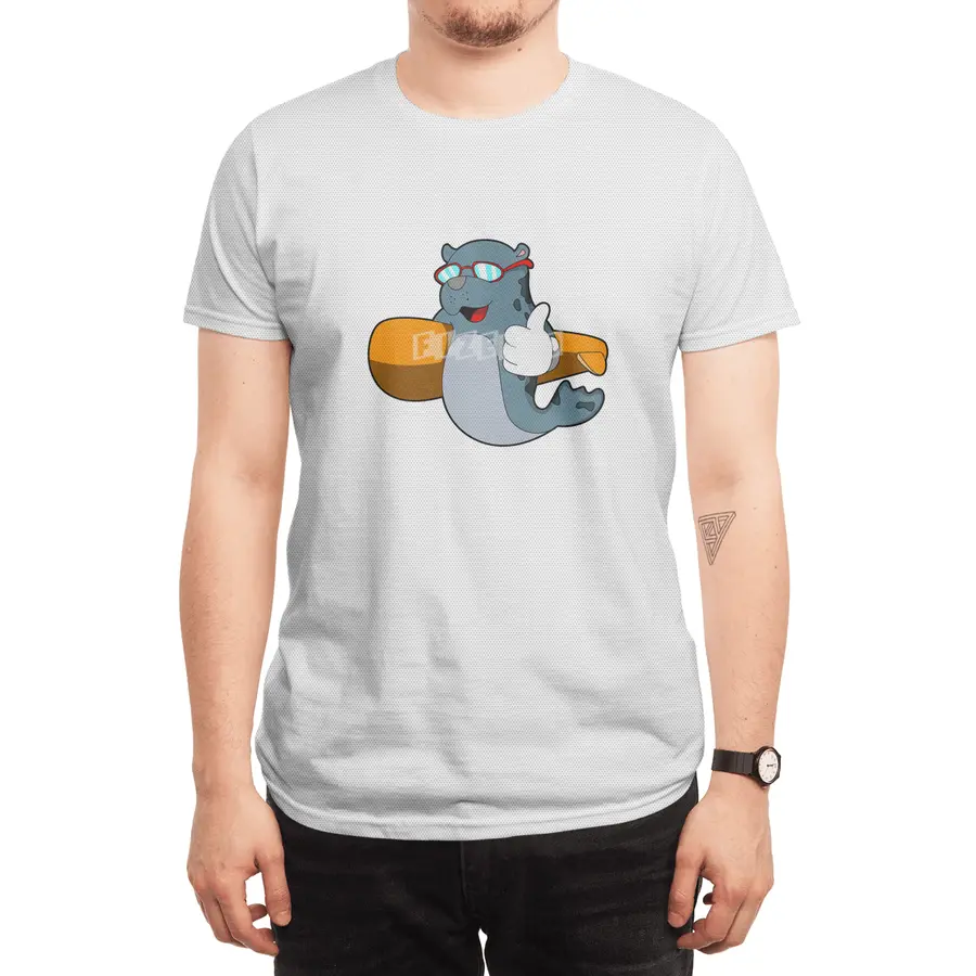 Seal as Surfer with Surfboard Spor T-Shirt