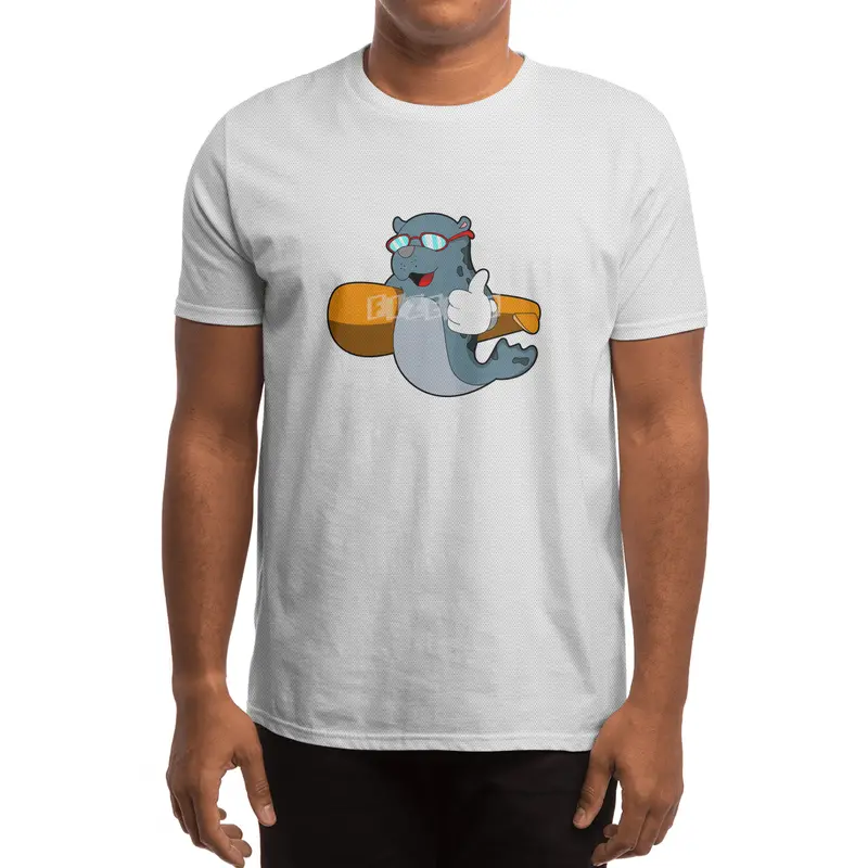 Seal as Surfer with Surfboard Spor T-Shirt