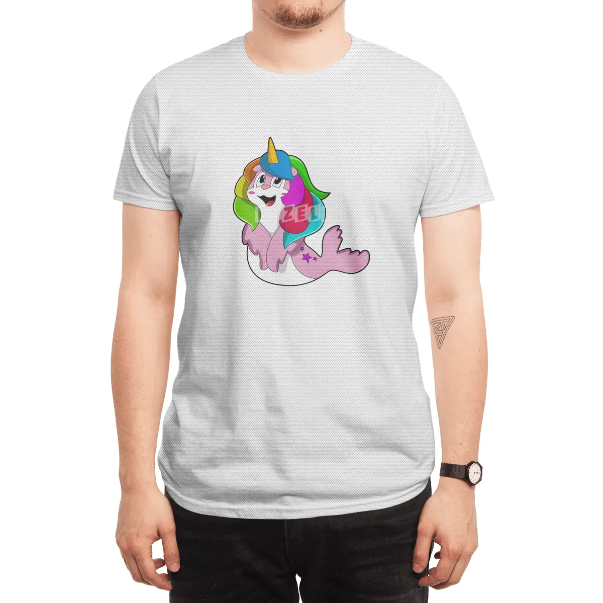 Seal as Unicorn Spor T-Shirt