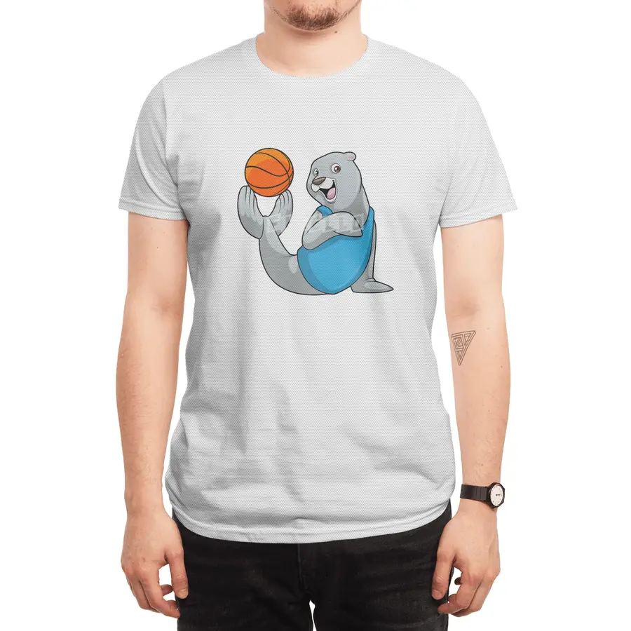 Seal at Basketball Sports Spor T-Shirt