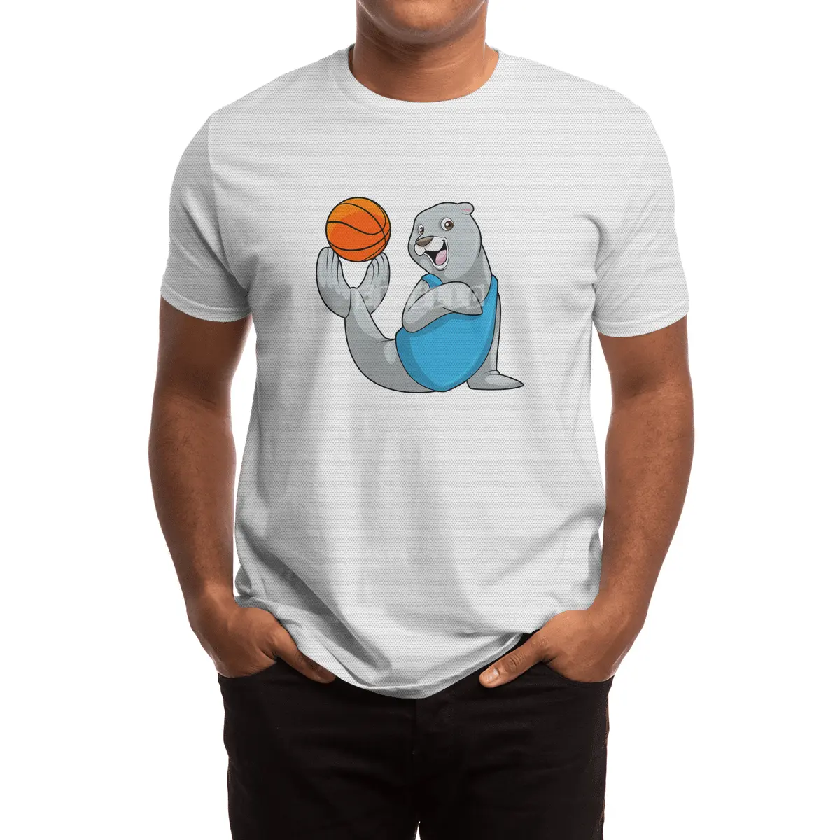 Seal at Basketball Sports Spor T-Shirt