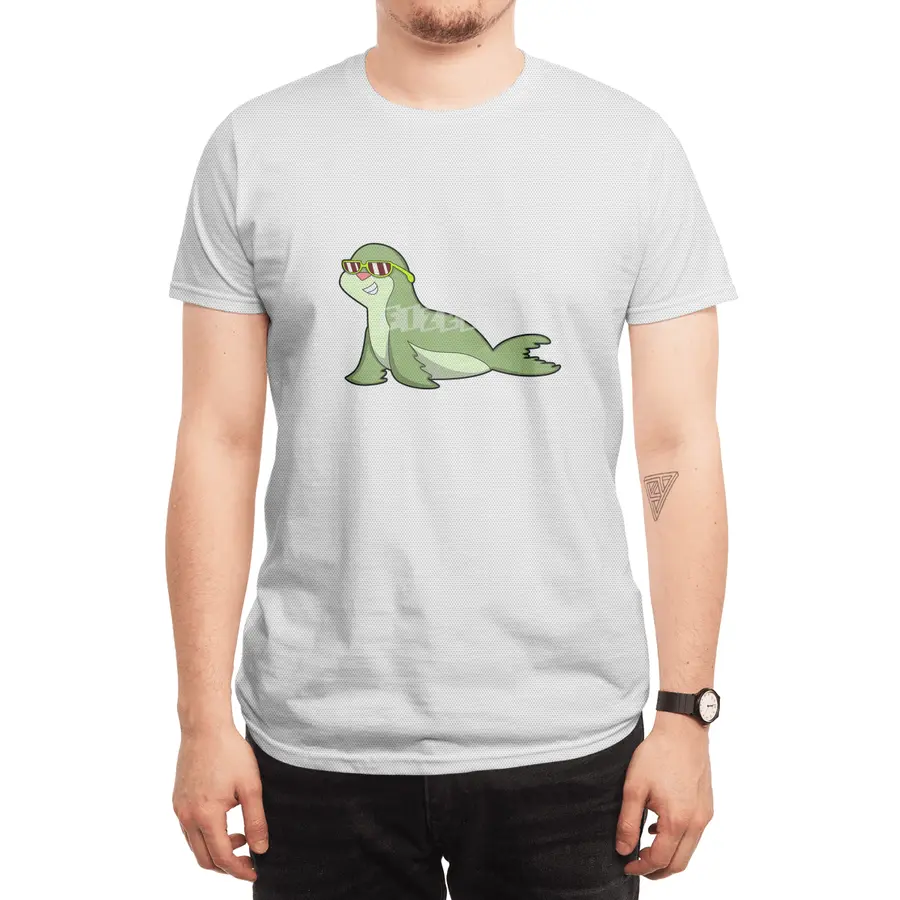 Seal with Sunglasses Spor T-Shirt