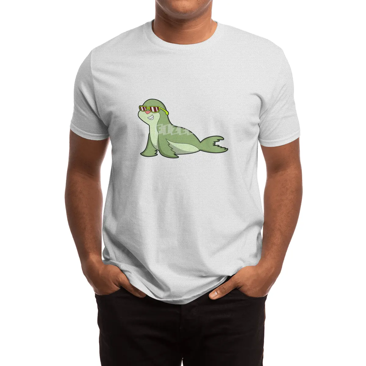 Seal with Sunglasses Spor T-Shirt