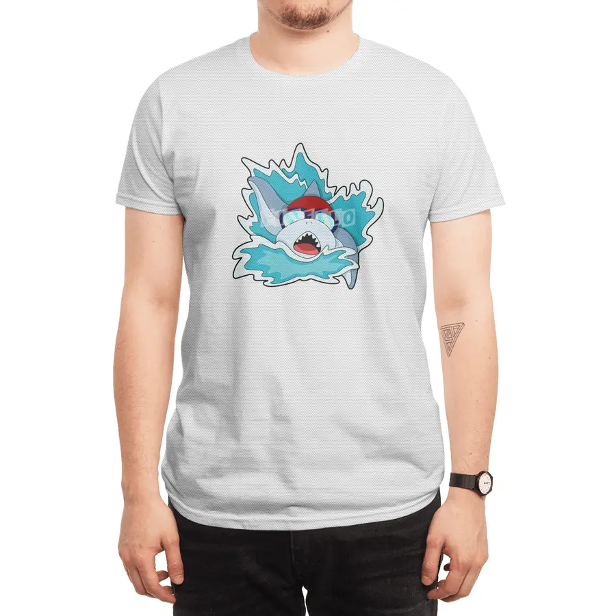 Shark at Swimming with Swimming goggles Spor T-Shirt