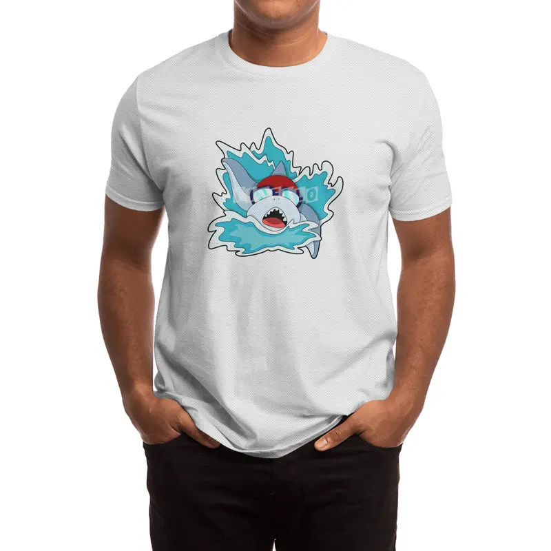 Shark at Swimming with Swimming goggles Spor T-Shirt