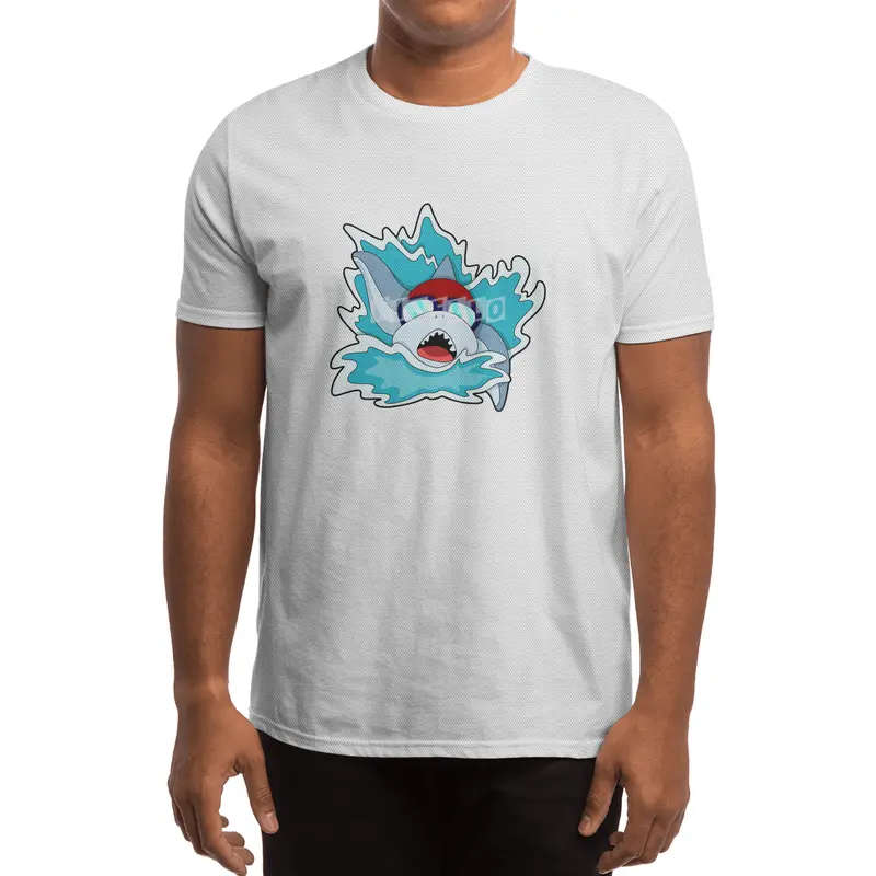 Shark at Swimming with Swimming goggles Spor T-Shirt