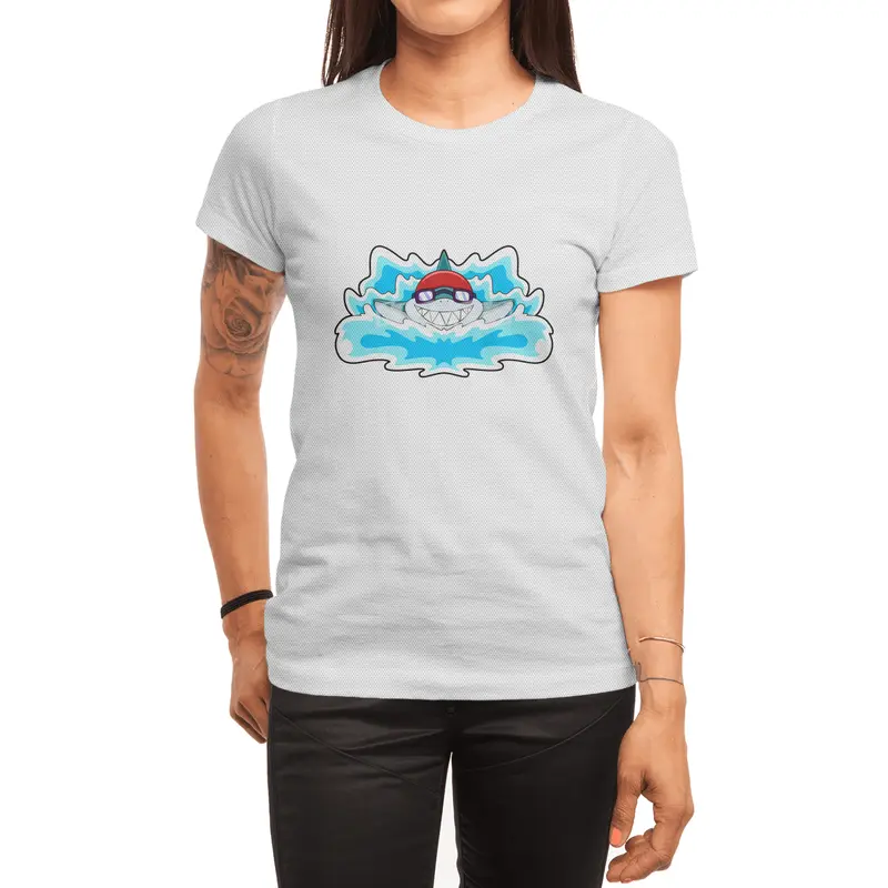 Shark at Swimming with Swimming goggles Spor T-Shirt