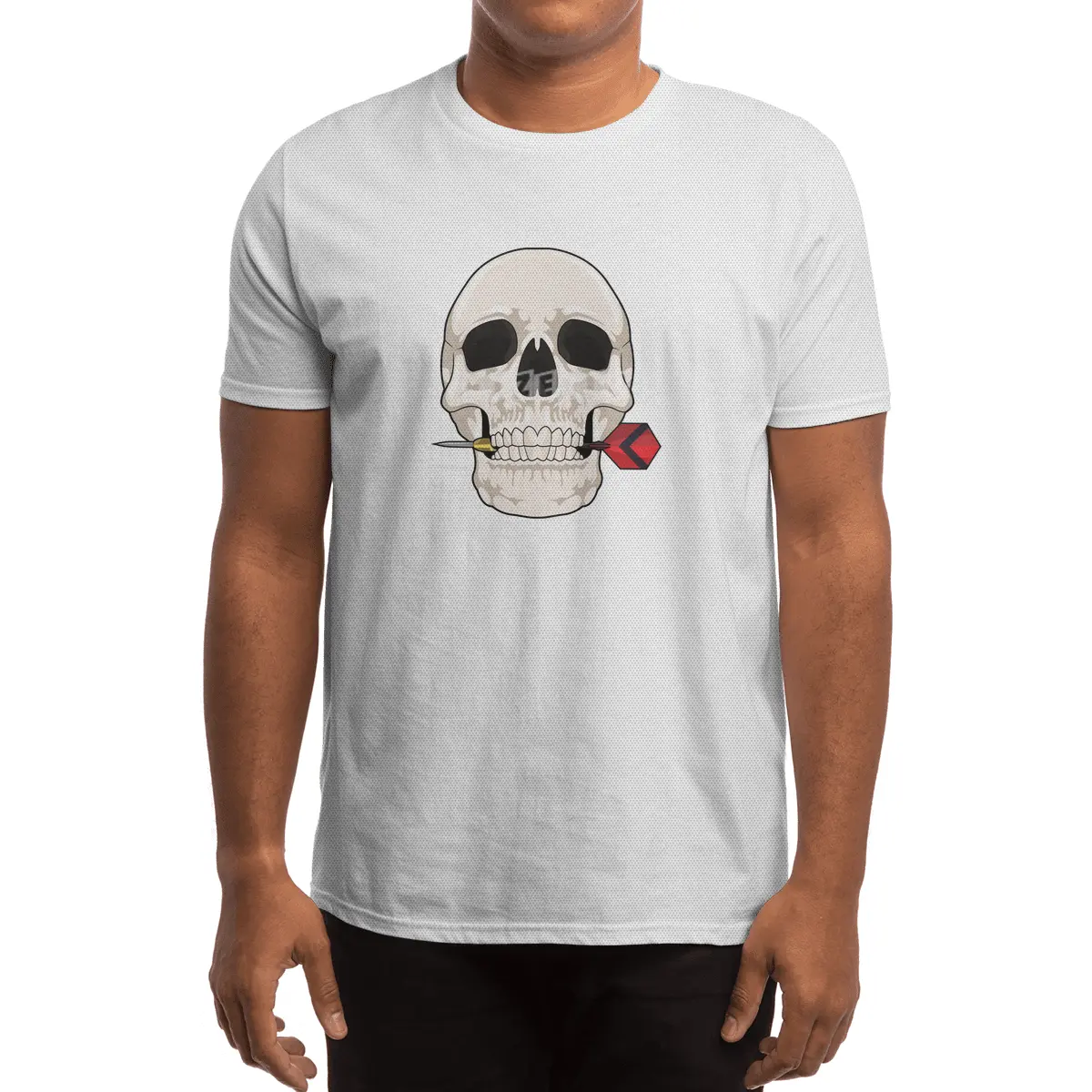 Skull at Darts with Dart Spor T-Shirt