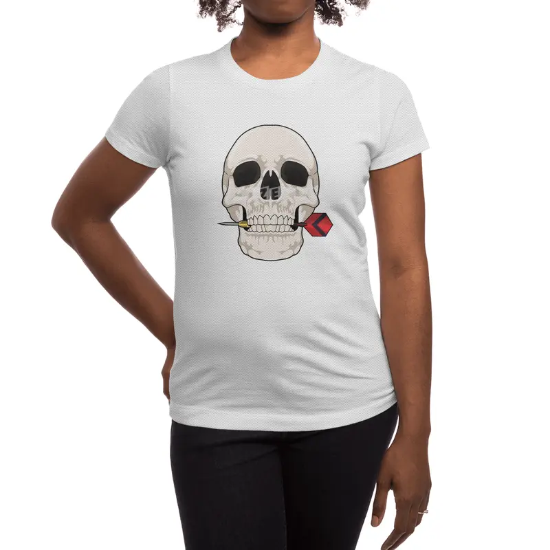 Skull at Darts with Dart Spor T-Shirt