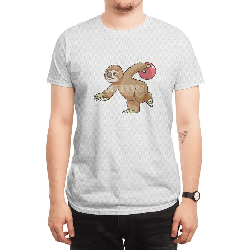 Sloth at Bowling with Bowling ball Spor T-Shirt