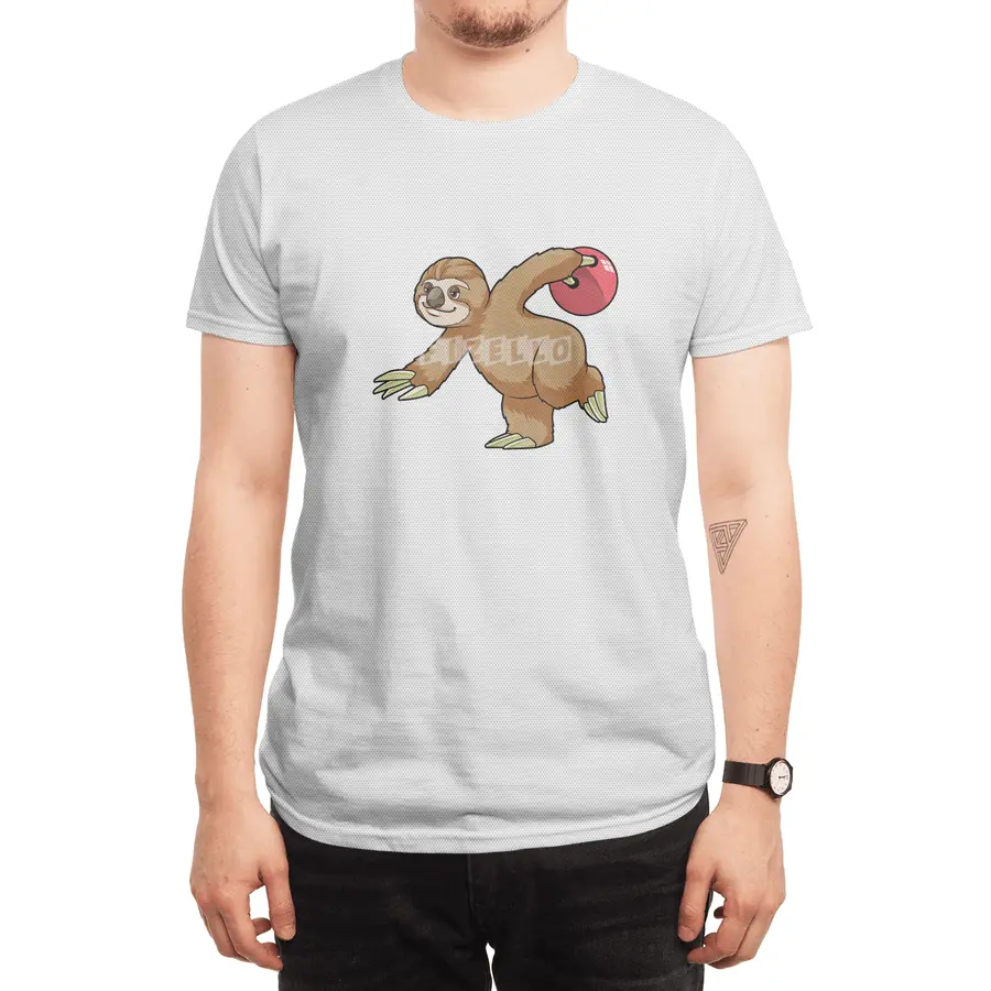 Sloth at Bowling with Bowling ball Spor T-Shirt