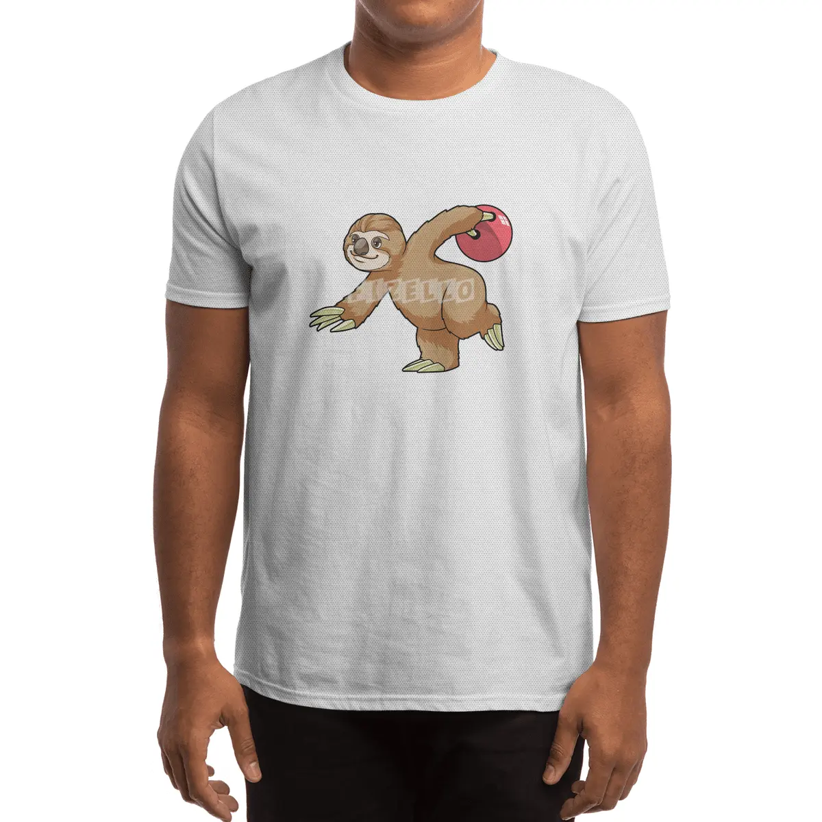 Sloth at Bowling with Bowling ball Spor T-Shirt
