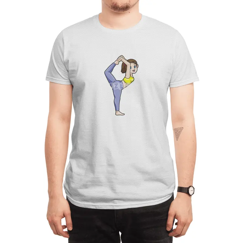 Woman at Yoga Stretching exercises Legs Spor T-Shirt
