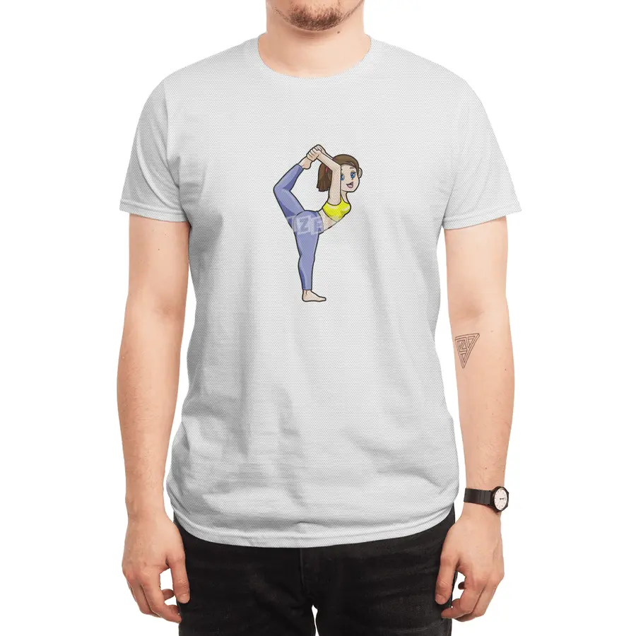 Woman at Yoga Stretching exercises Legs Spor T-Shirt