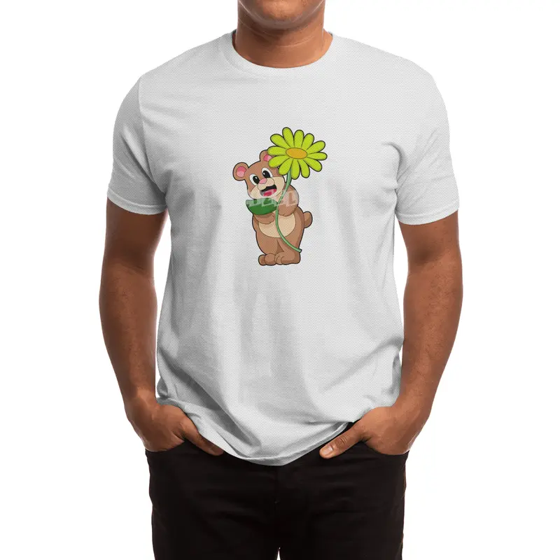 Bear with yellow Flower Spor T-Shirt