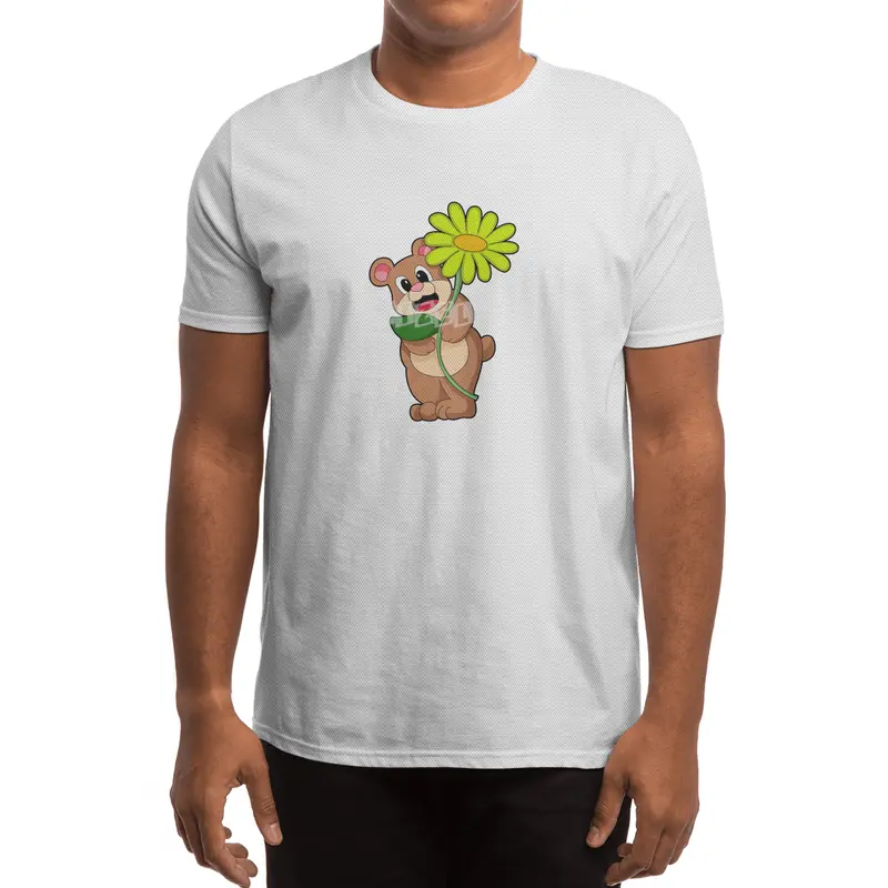 Bear with yellow Flower Spor T-Shirt