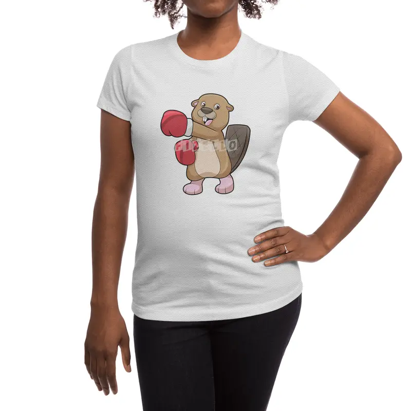 Beaver at Boxing with Boxing gloves Spor T-Shirt