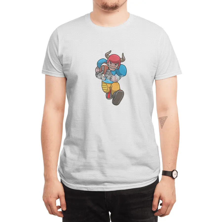 Bull at Sports with Football & Helmet Spor T-Shirt
