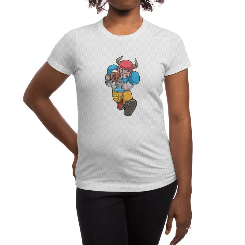 Bull at Sports with Football & Helmet Spor T-Shirt