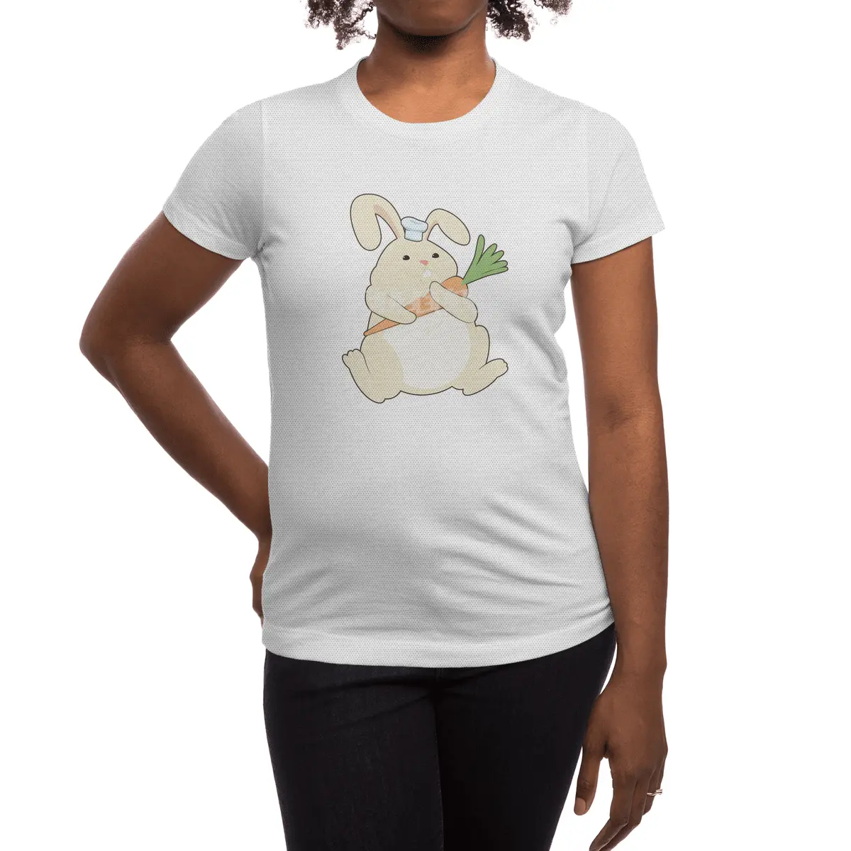 Bunny as Cook with Carrot Spor T-Shirt