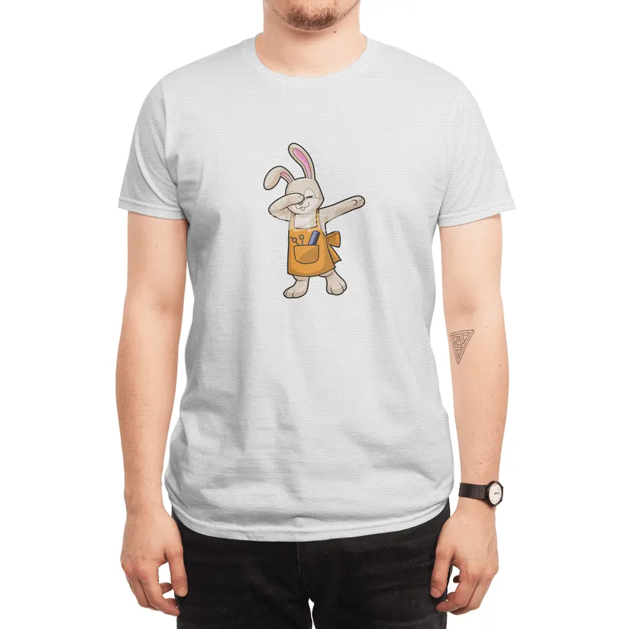 Bunny as Hairdresser with Comb & Scissors Spor T-Shirt