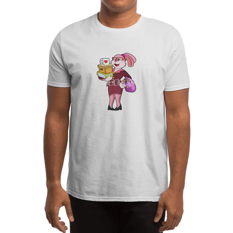 Bunny as Secretary with Cup Books & Carton Spor T-Shirt