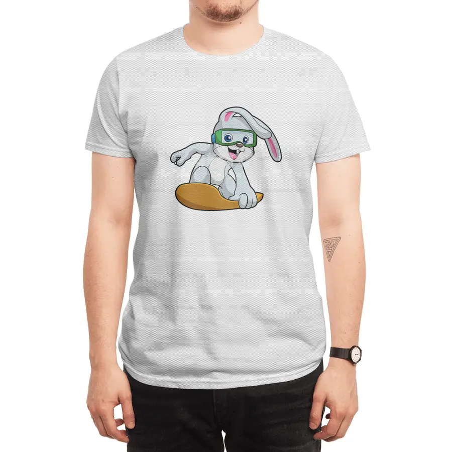 Bunny as Snowboarder with Snowboard Spor T-Shirt