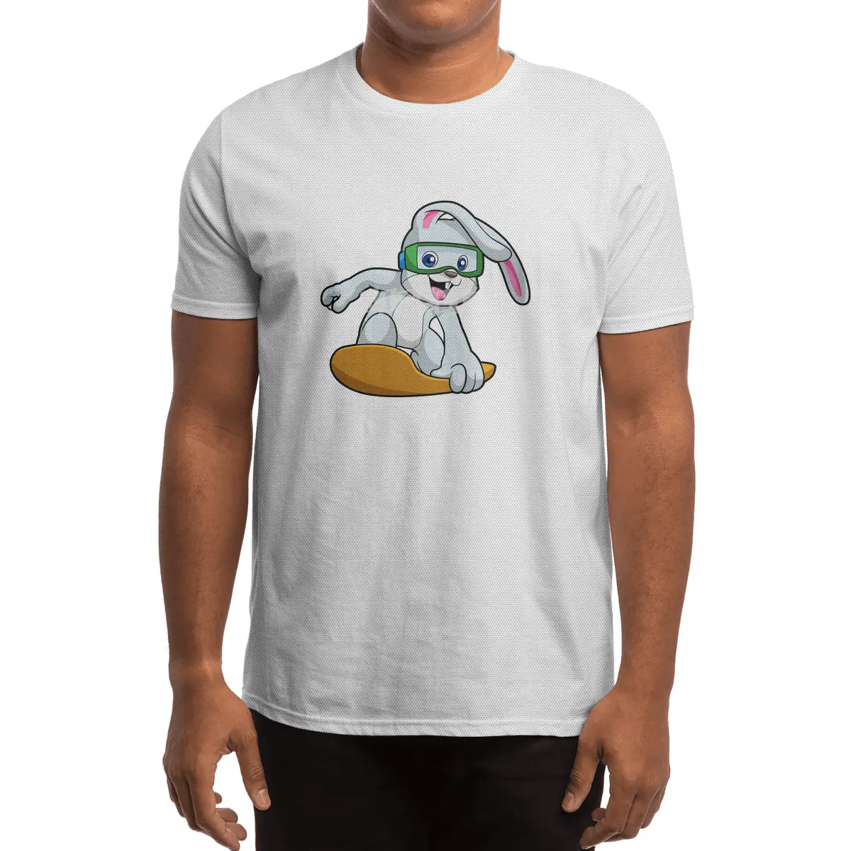 Bunny as Snowboarder with Snowboard Spor T-Shirt