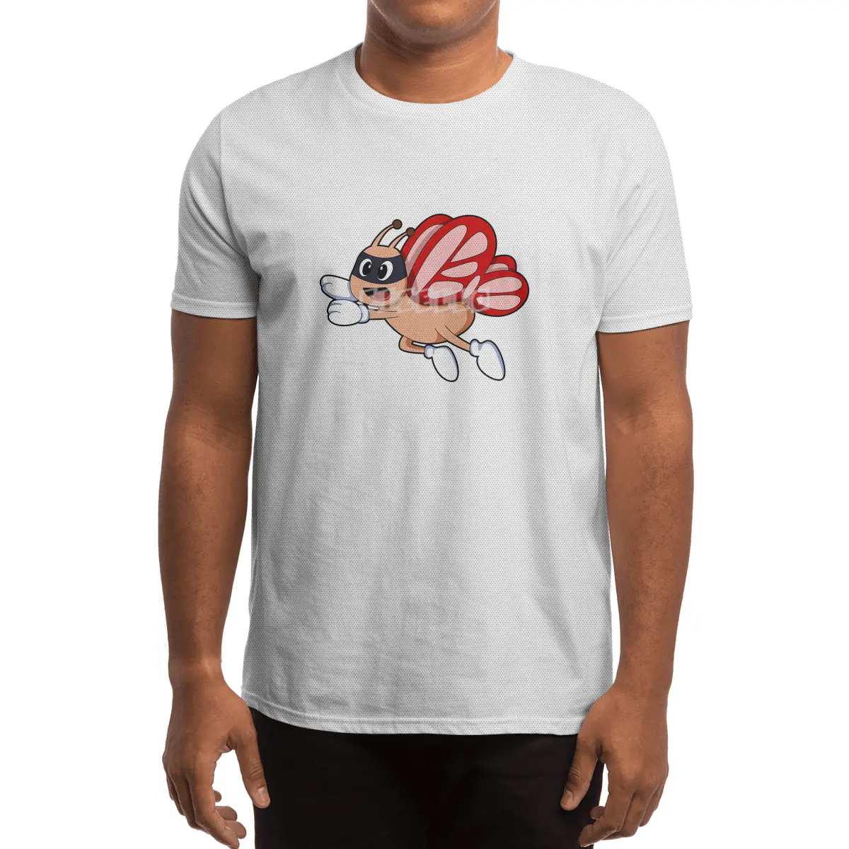 Butterfly as Hero with Mask Spor T-Shirt