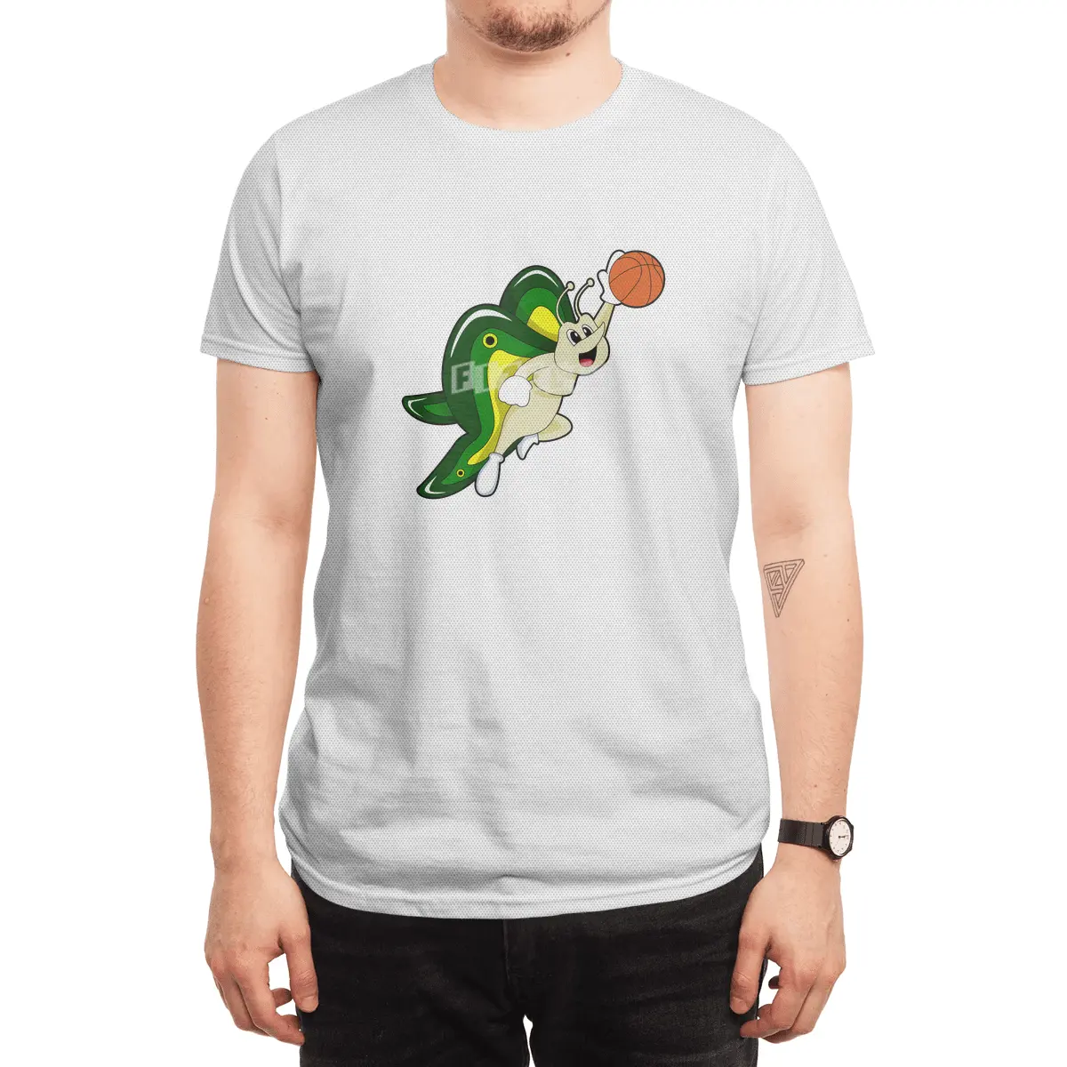 Butterfly at Basketball Sports Spor T-Shirt