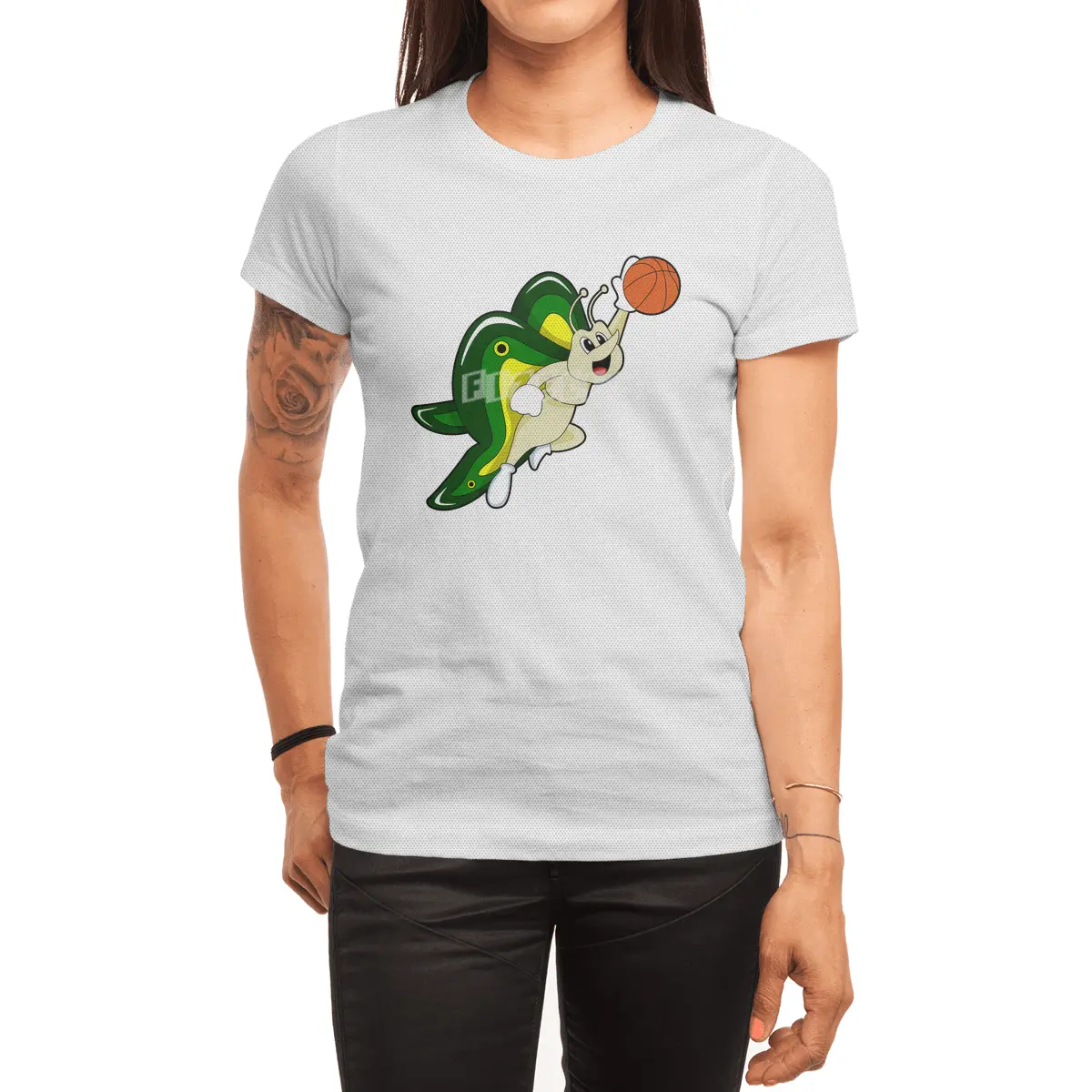 Butterfly at Basketball Sports Spor T-Shirt