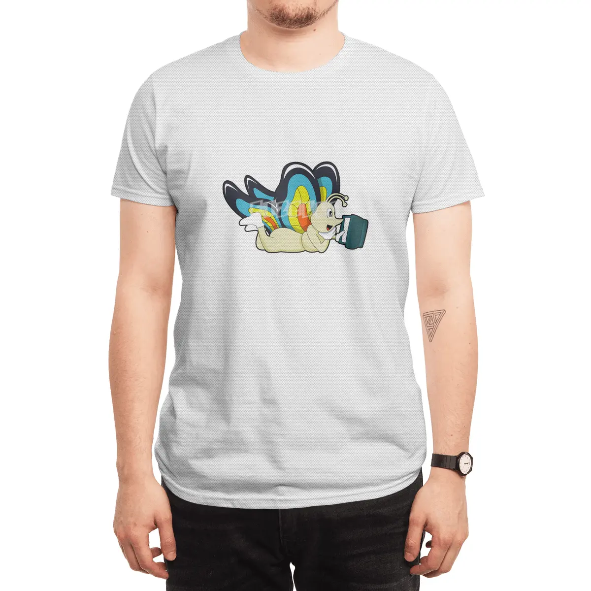 Butterfly at Reading with Book Spor T-Shirt