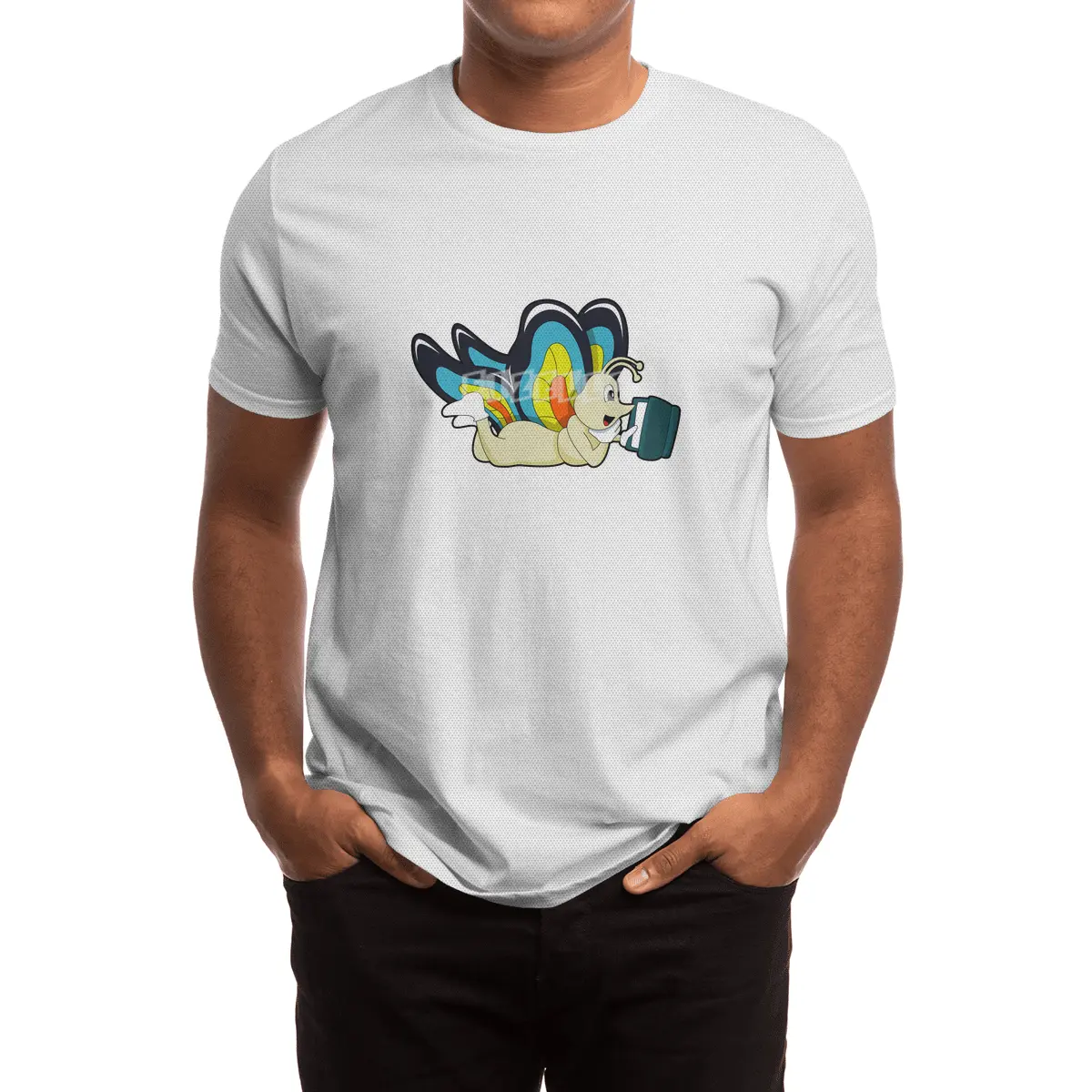 Butterfly at Reading with Book Spor T-Shirt