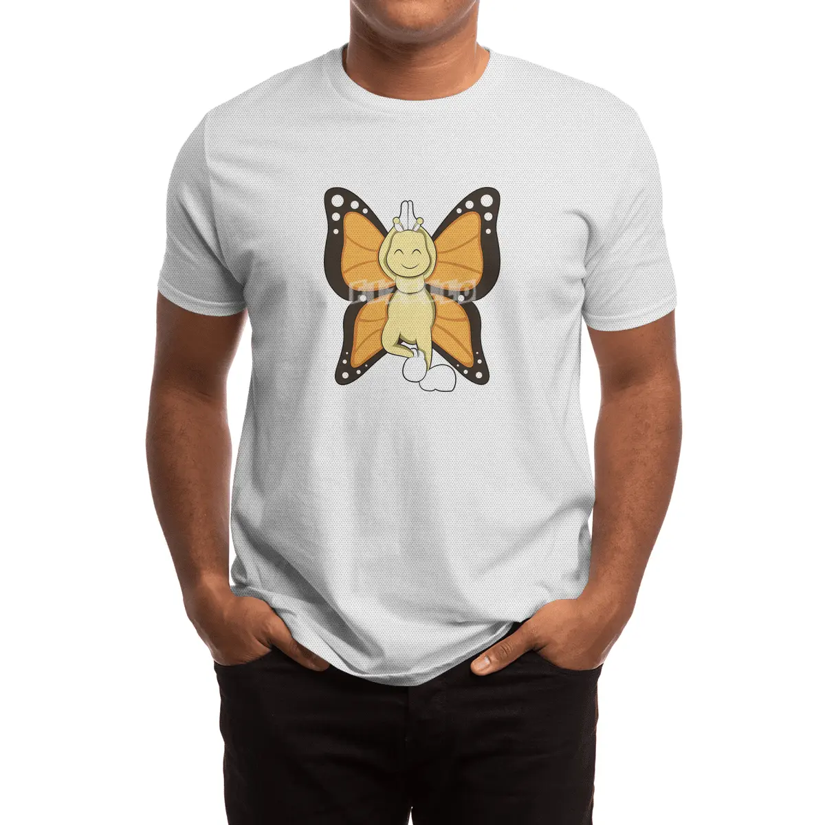 Butterfly at Yoga Stretching exercises Spor T-Shirt