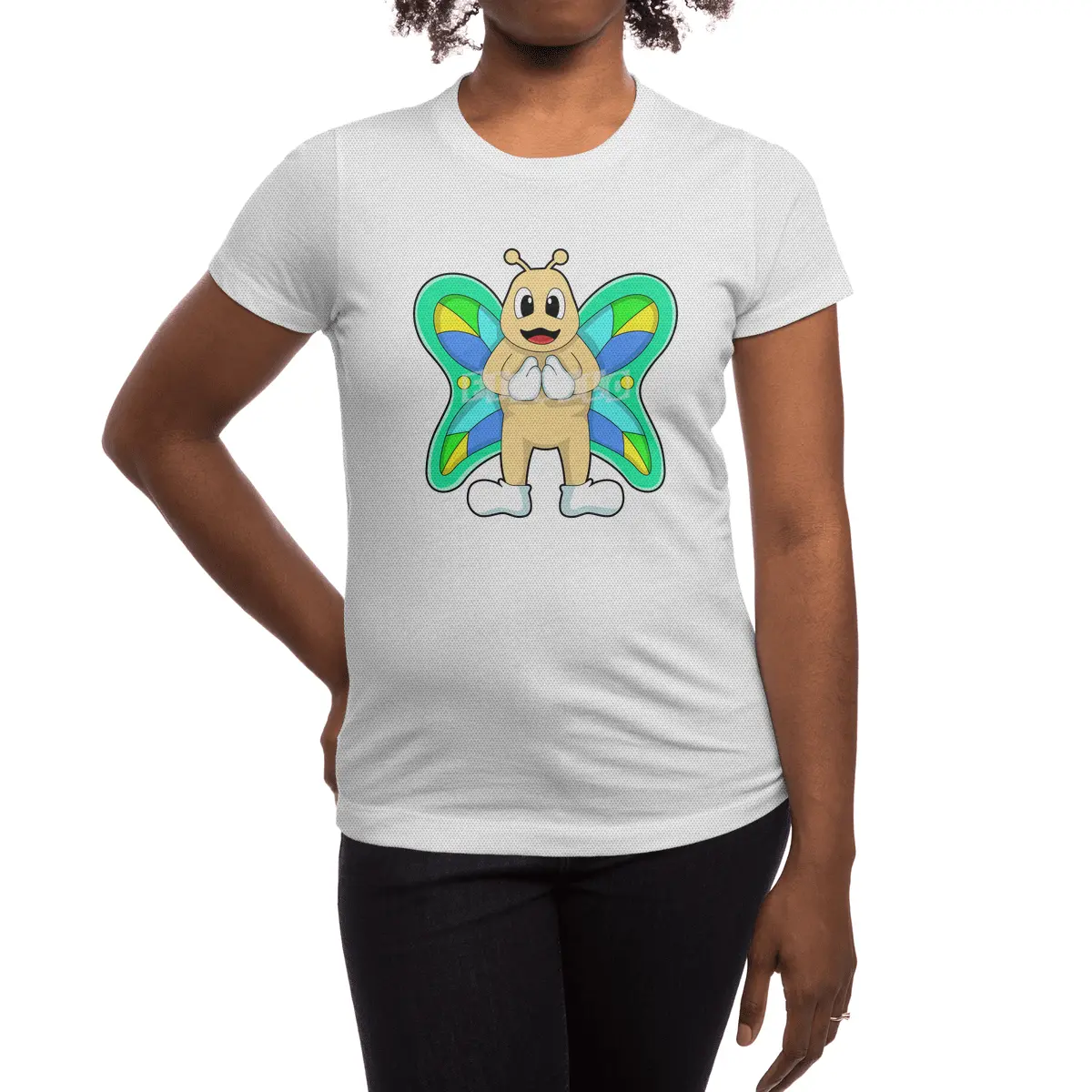 Butterfly happy Spor T-Shirt