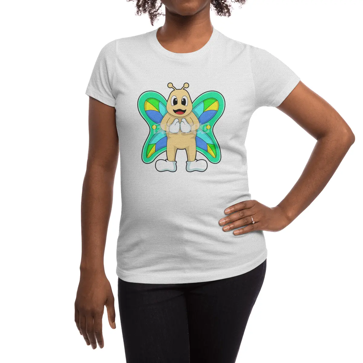 Butterfly happy Spor T-Shirt