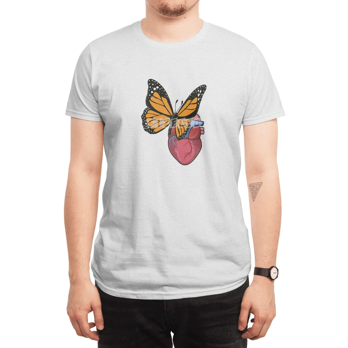 Butterfly with Heart Spor T-Shirt